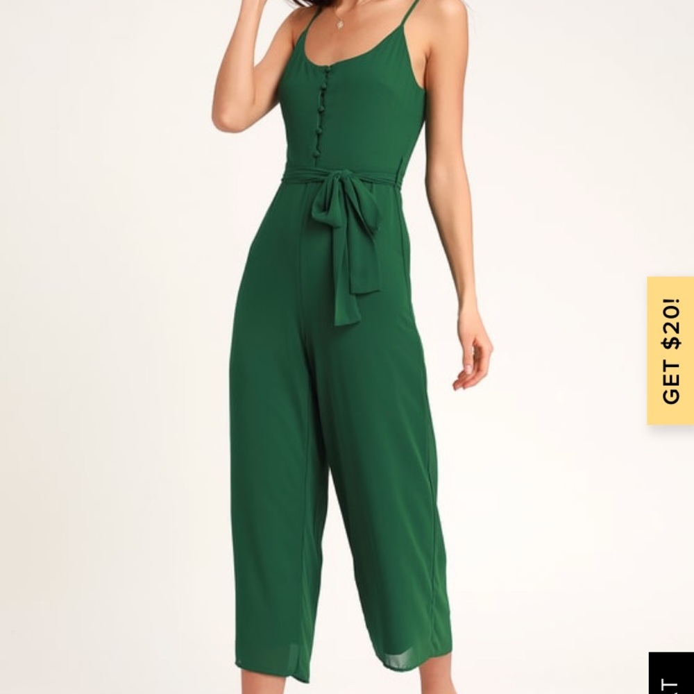 Green wide leg jumpsuit